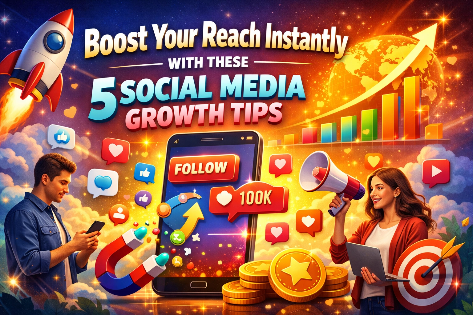 Boost Your Reach Instantly with These 5 Social Media Growth Tips